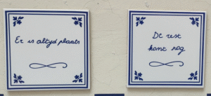 iemand moet beginnen met blijven tegel